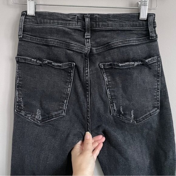 Agolde Black Sophie High Rise Skinny Crop Jeans - 26" - Picture 7 of 9